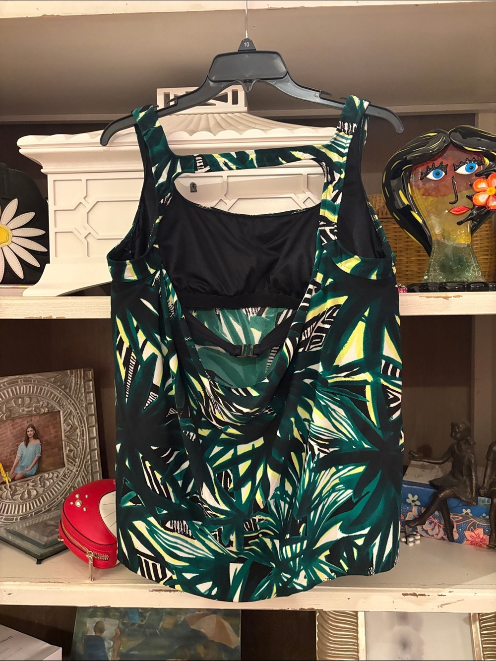 Magicsuit Reese Underwire Tankini Top in Barbados Palm Leaf Print SZ 16 EUC - Picture 4 of 6